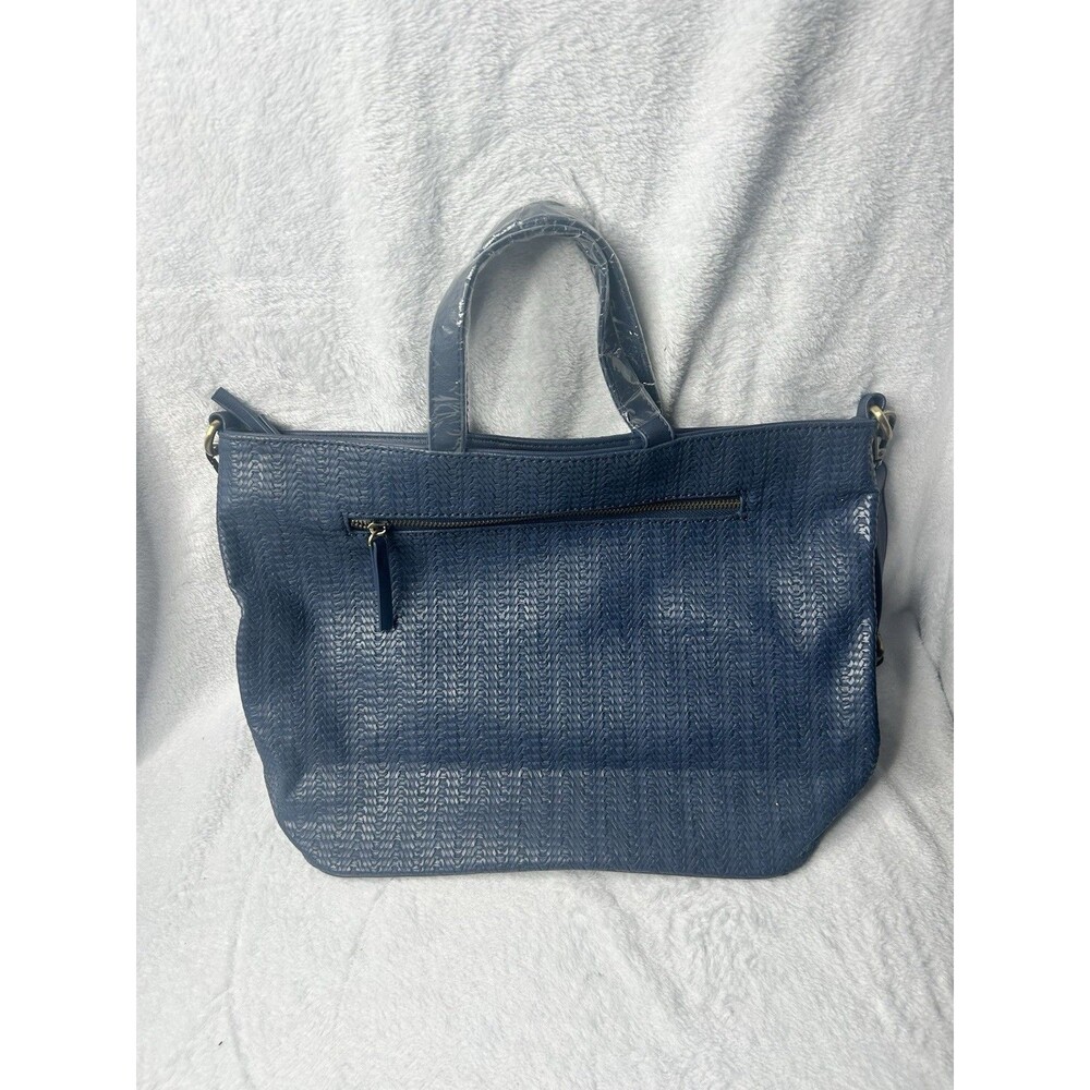 Joy Susan Teal Blue Convertible Tote Shoulder Crossbody Handbag Detachable Strap